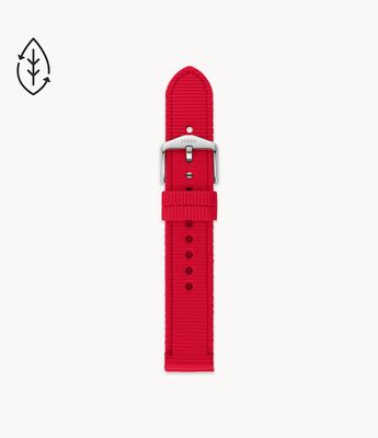 Limited Edition Pride 18mm Red rPET Strap - S181483 - Fossil