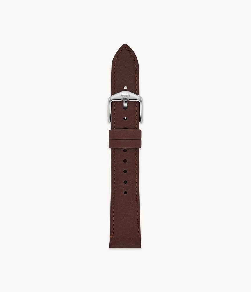 18mm Dark Brown Eco Leather Strap - S181507 - Fossil