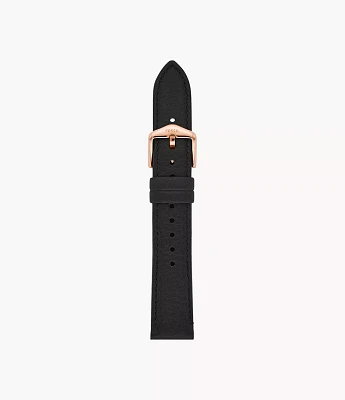 18mm Black LiteHide™ Leather Strap