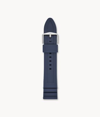 22mm Light Blue Silicone Watch Strap - S221302 - Fossil