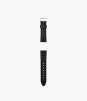22mm Black Silicone Watch Strap - S221304 - Fossil