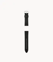 22mm Black Silicone Watch Strap