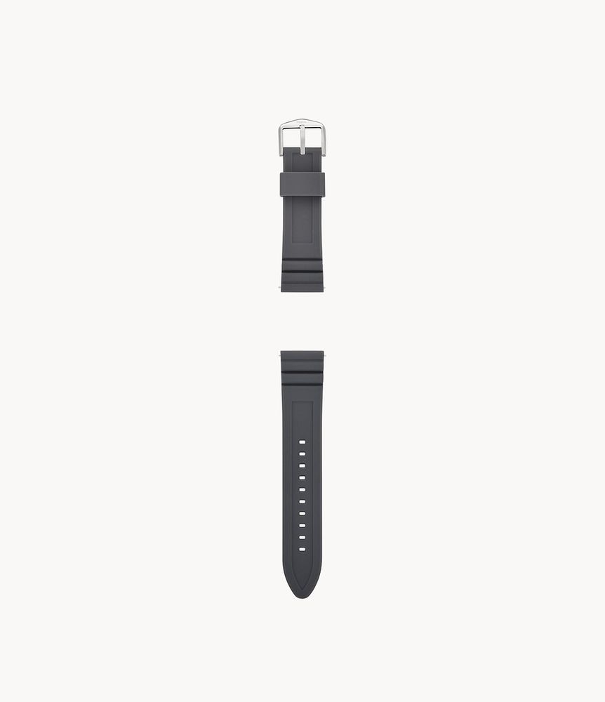 22mm Gray Silicone Watch Strap