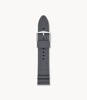 22mm Gray Silicone Watch Strap - S221306 - Fossil