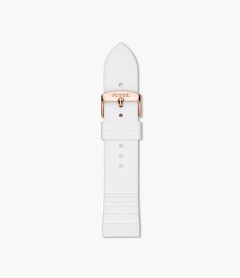 Bracelet de montre en silicone blanc de 22mm