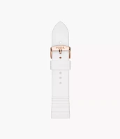 22mm White Silicone Watch Strap