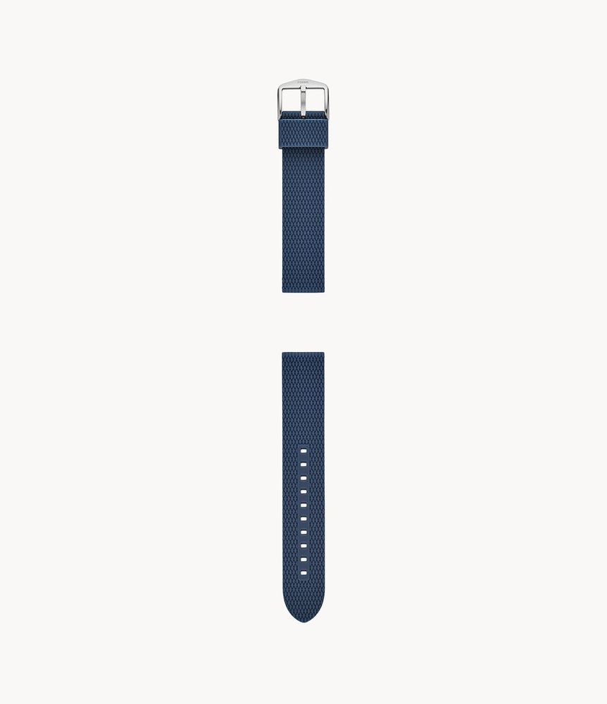 22mm Blue Silicone Watch Strap