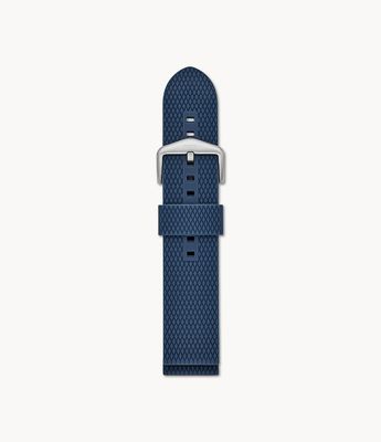 Bracelet de montre en silicone bleu de 22mm