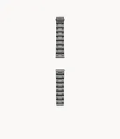22 mm Three-Row Smoke Stainless Steel Bracelet