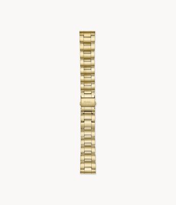 22mm Three-Row Gold-Tone Stainless Steel Bracelet