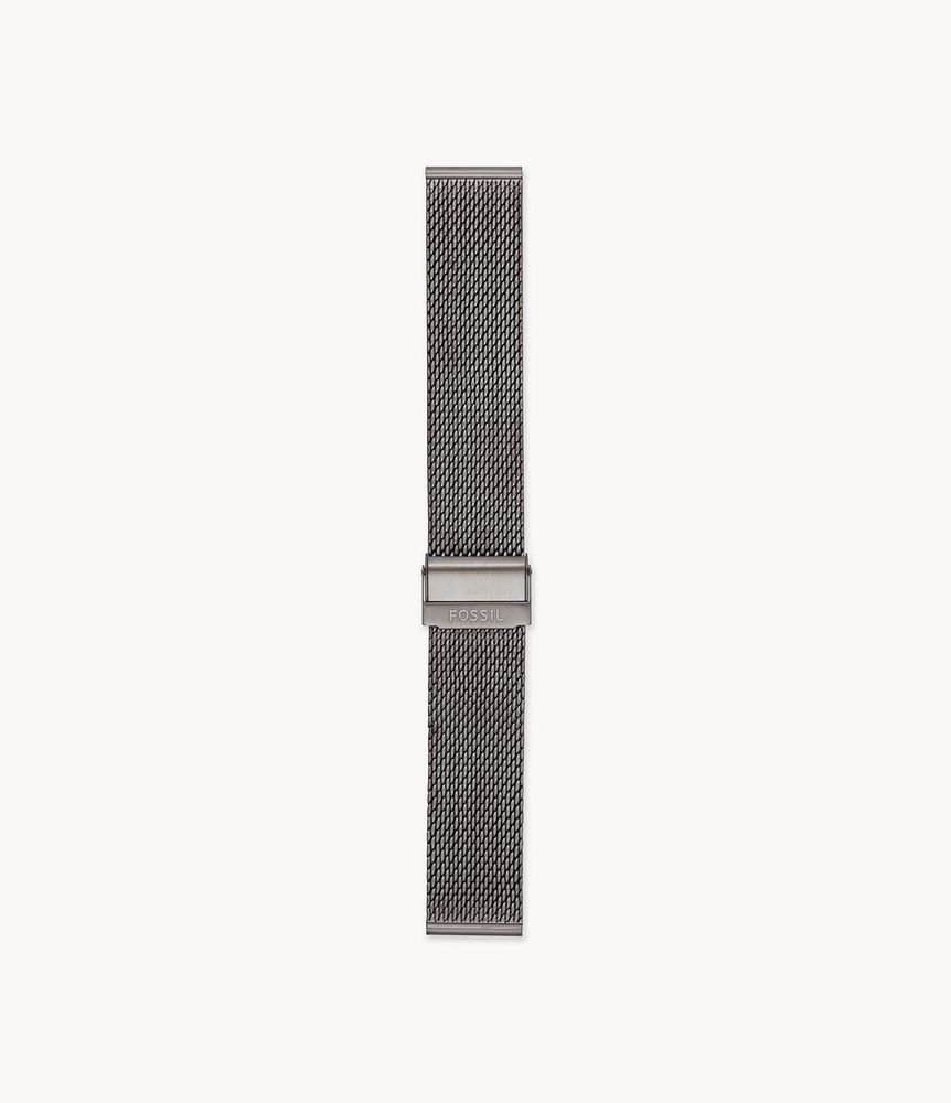 22mm Smoke Stainless Steel Mesh Bracelet