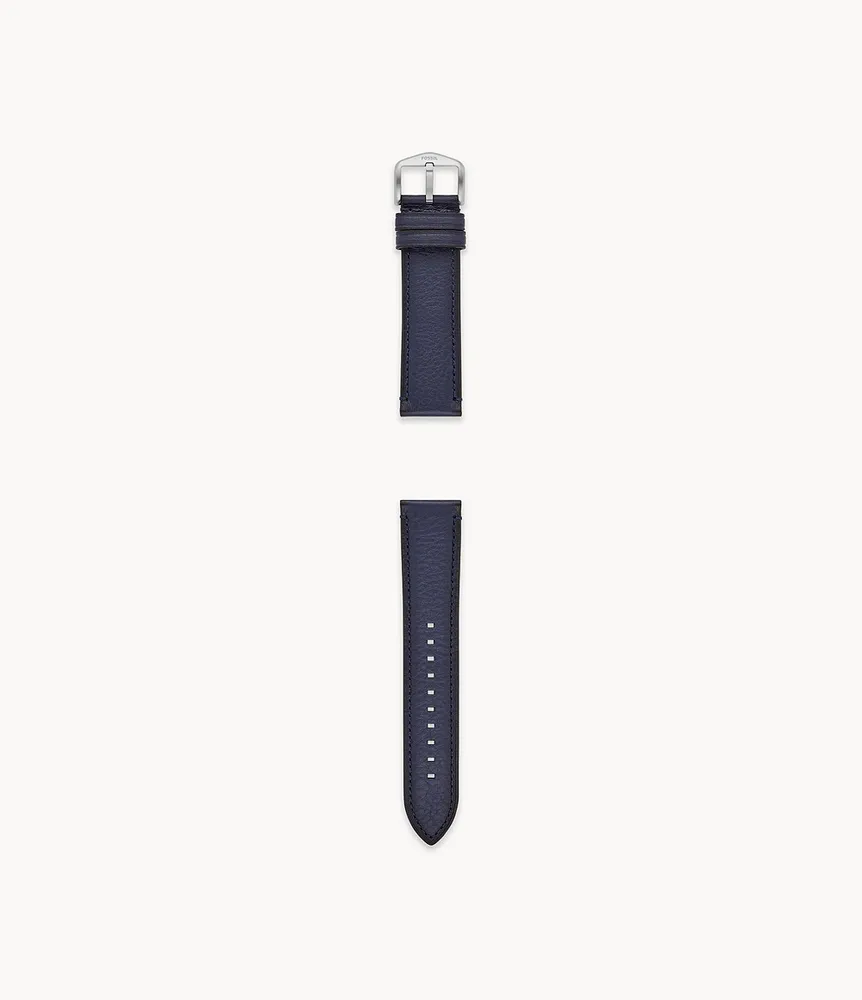 22mm Navy Eco Leather Strap