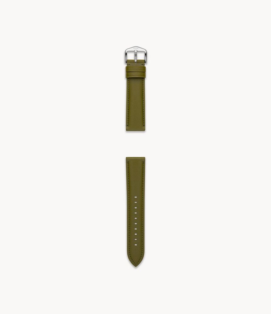 22mm Olive Cactus Leather Strap - S221520 - Fossil