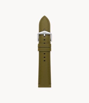 22mm Olive Cactus Leather Strap - S221520 - Fossil