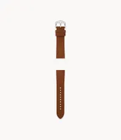 22mm Medium Brown Leather Strap