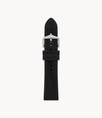 22mm Black Leather Strap