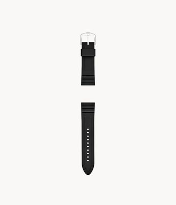 Black Silicone 24mm Watch Strap - S241080 - Fossil