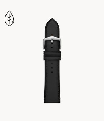 24mm Black LiteHide™ Leather Strap