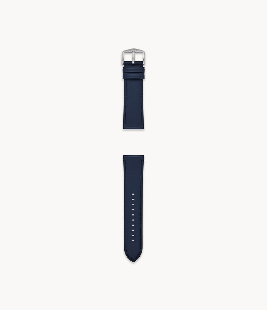 24mm Navy Eco Leather Strap