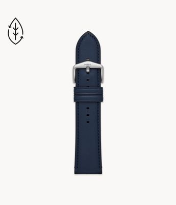 24mm Navy Eco Leather Strap - S241100 - Fossil