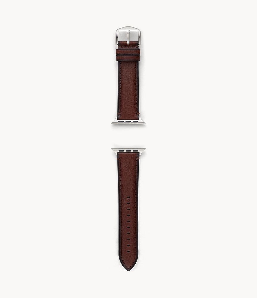 42mm/44mm/45mm Brown Leather Band for Apple Watch®