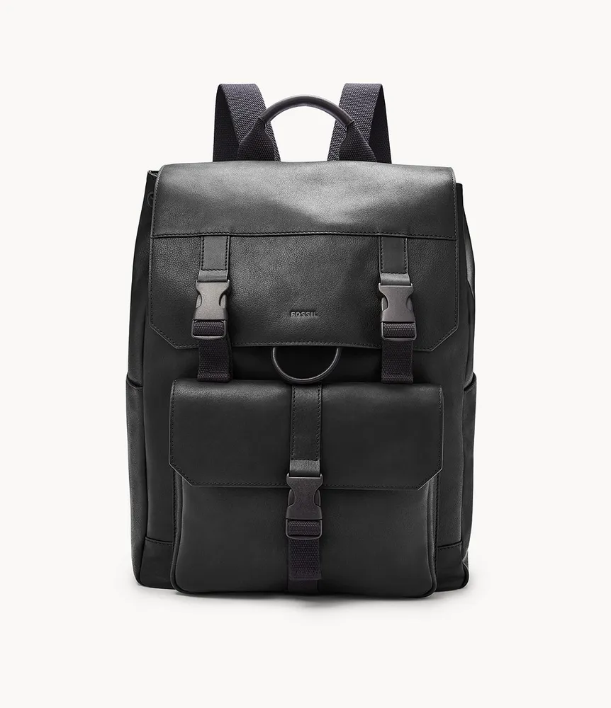 fossil men's weston leather backpack