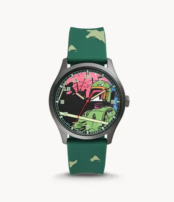 Special Edition Star Wars™ Boba Fett™ Three-Hand Green Silicone Watch