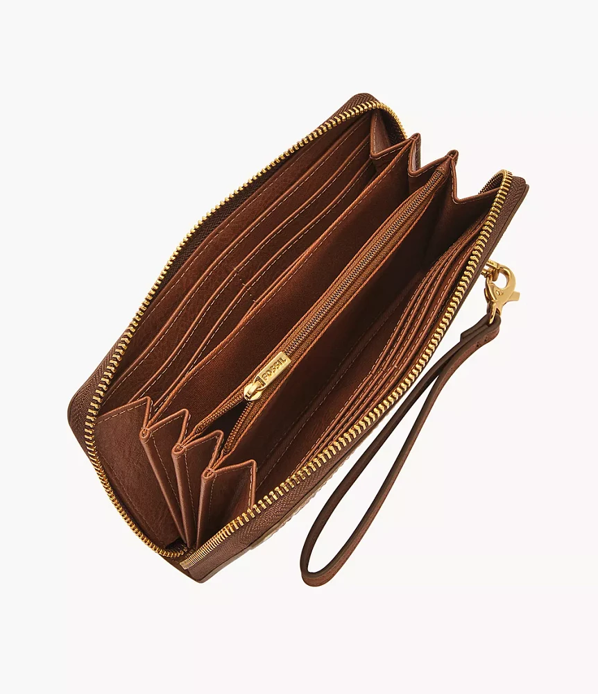 Logan RFID Zip Around Clutch