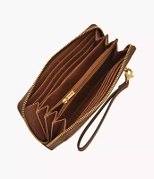 Logan RFID Zip Around Clutch