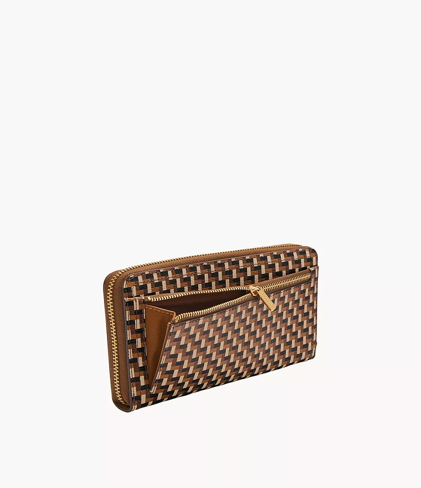 Logan RFID Zip Around Clutch