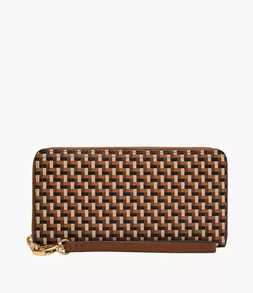 Logan RFID Zip Around Clutch