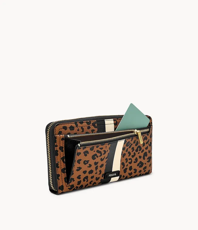 Fossil Women's Kinley Leather Small Crossbody Handbag, Brown with womens  Card Case, Cheetah, 5.43 L x 0.15 W 3.35 H US: Handbags: Amazon.com