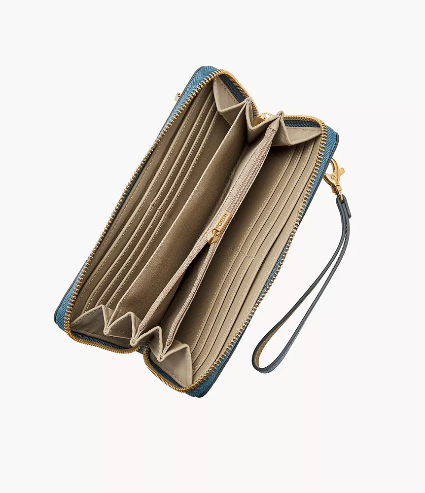 Logan RFID Zip Around Clutch