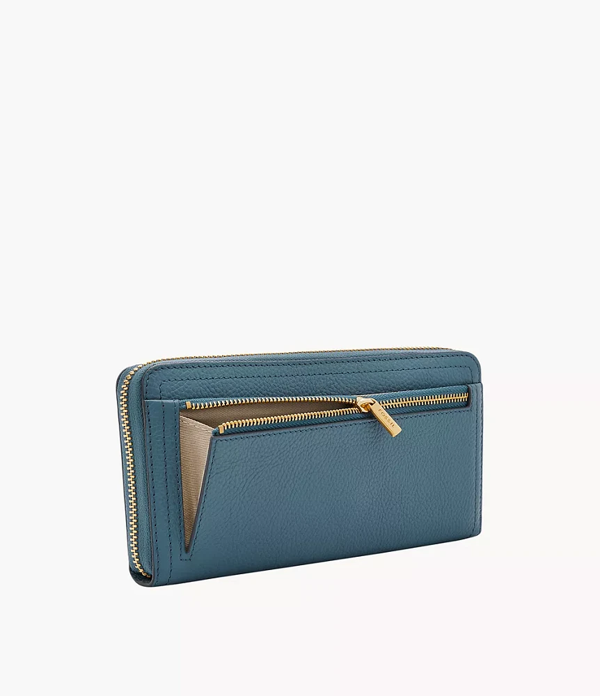 Logan RFID Zip Around Clutch