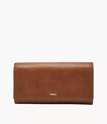 Logan Leather RFID Flap Clutch Wallet
