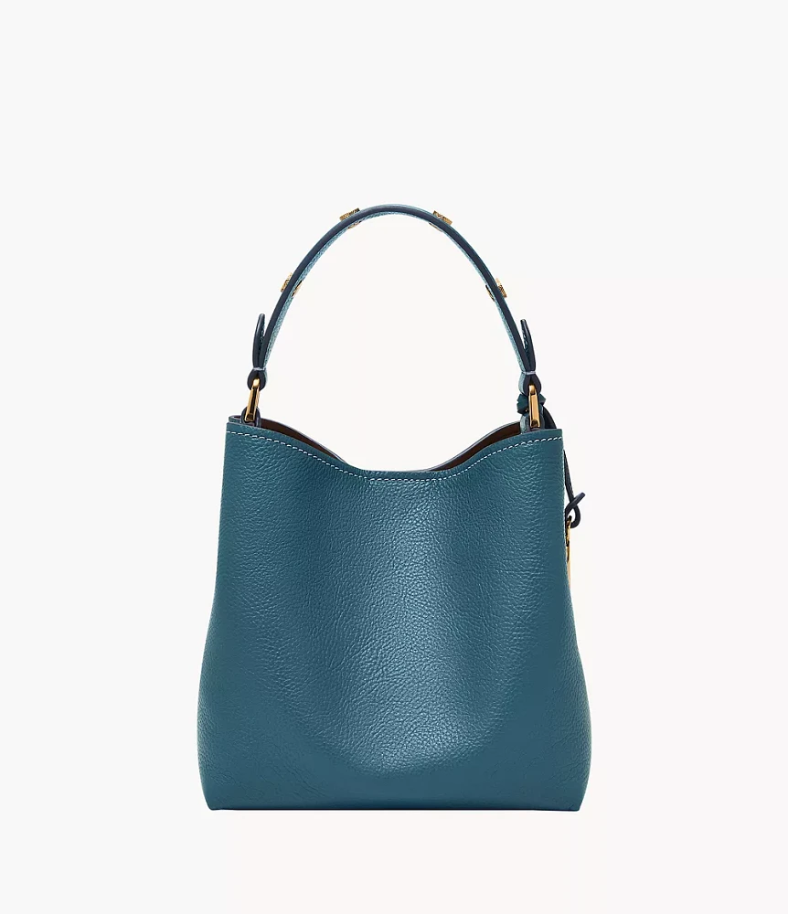 Jessie Leather Small Bucket Crossbody Bag