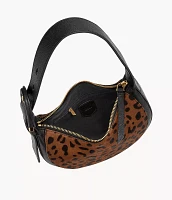 Harwell Haircalf Leather Crescent Bag