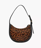 Harwell Haircalf Leather Crescent Bag