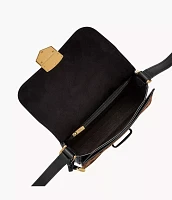 Lennox Haircalf Leather Flap Crossbody Bag