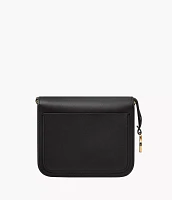 Lennox Haircalf Leather Flap Crossbody Bag