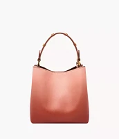 Jessie Leather Small Bucket Crossbody Bag