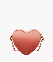 Heart Leather Crossbody Bag