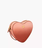 Heart Leather Crossbody Bag