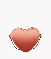 Heart Leather Crossbody Bag