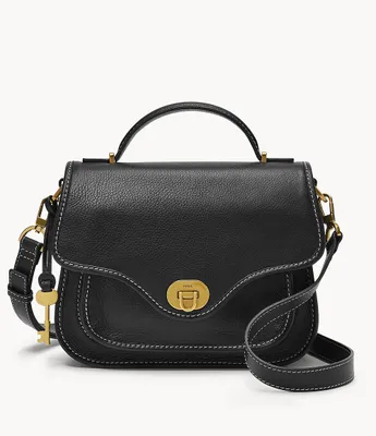 Heritage Leather Top Handle Crossbody Bag