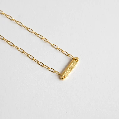 The FOUNT Nameplate Necklace