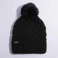 COAL The Maizy Knit Faux Fur Pom Womens Beanie