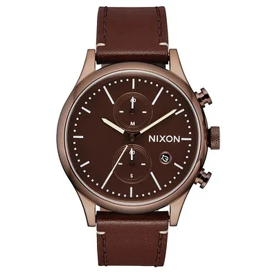 Nixon Station Chrono Leather