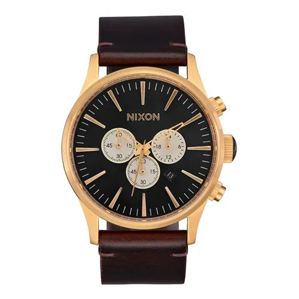 Nixon Sentry Chrono Leather