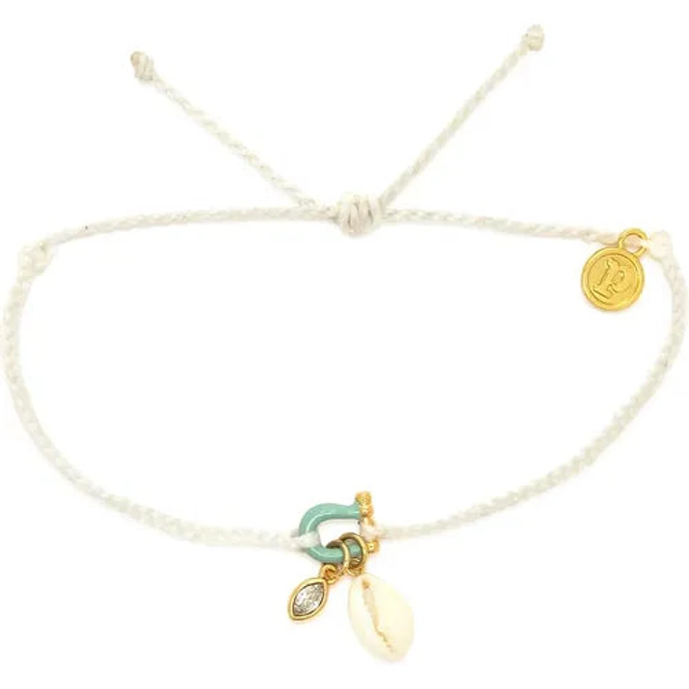 Pura Vida Bonne Chance Cowrie Charm Bracelet